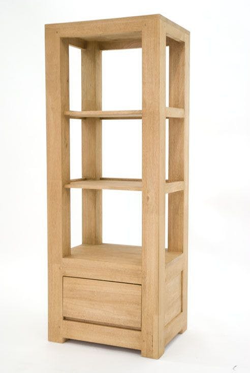 Etagère colonne moderne hévéa 146cm OLGA