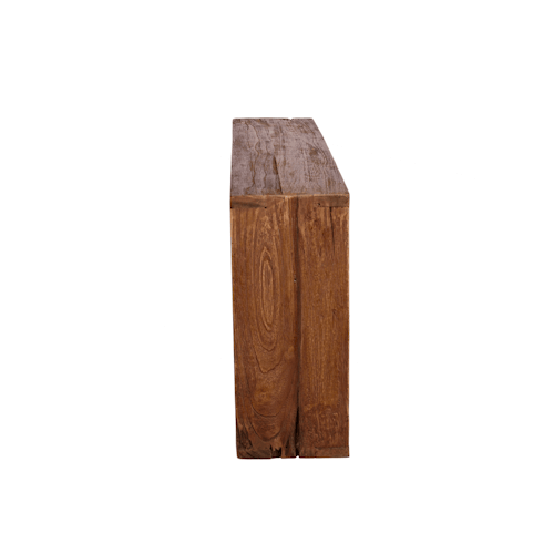 Etagère cube en bois recyclé de teck 2 niveaux SWING