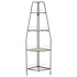 Bibliotheque etagere angle en metal gris