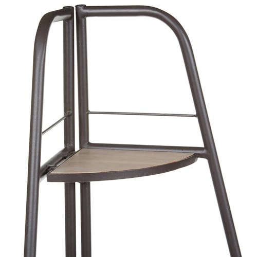 Bibliotheque etagere angle en metal gris