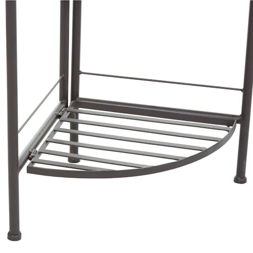 Bibliotheque etagere angle en metal gris