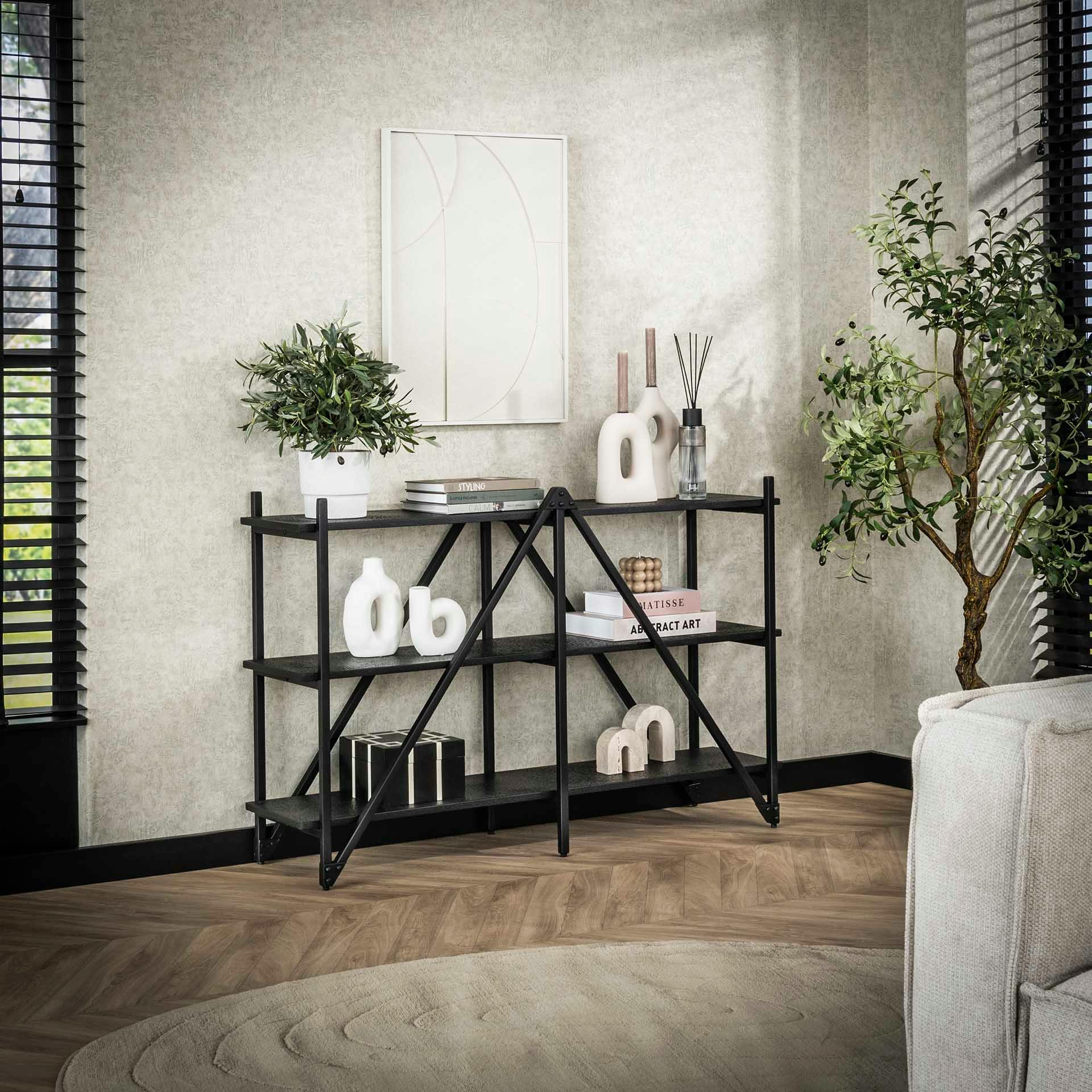 Etagère de salon moderne 3 plateaux RALF