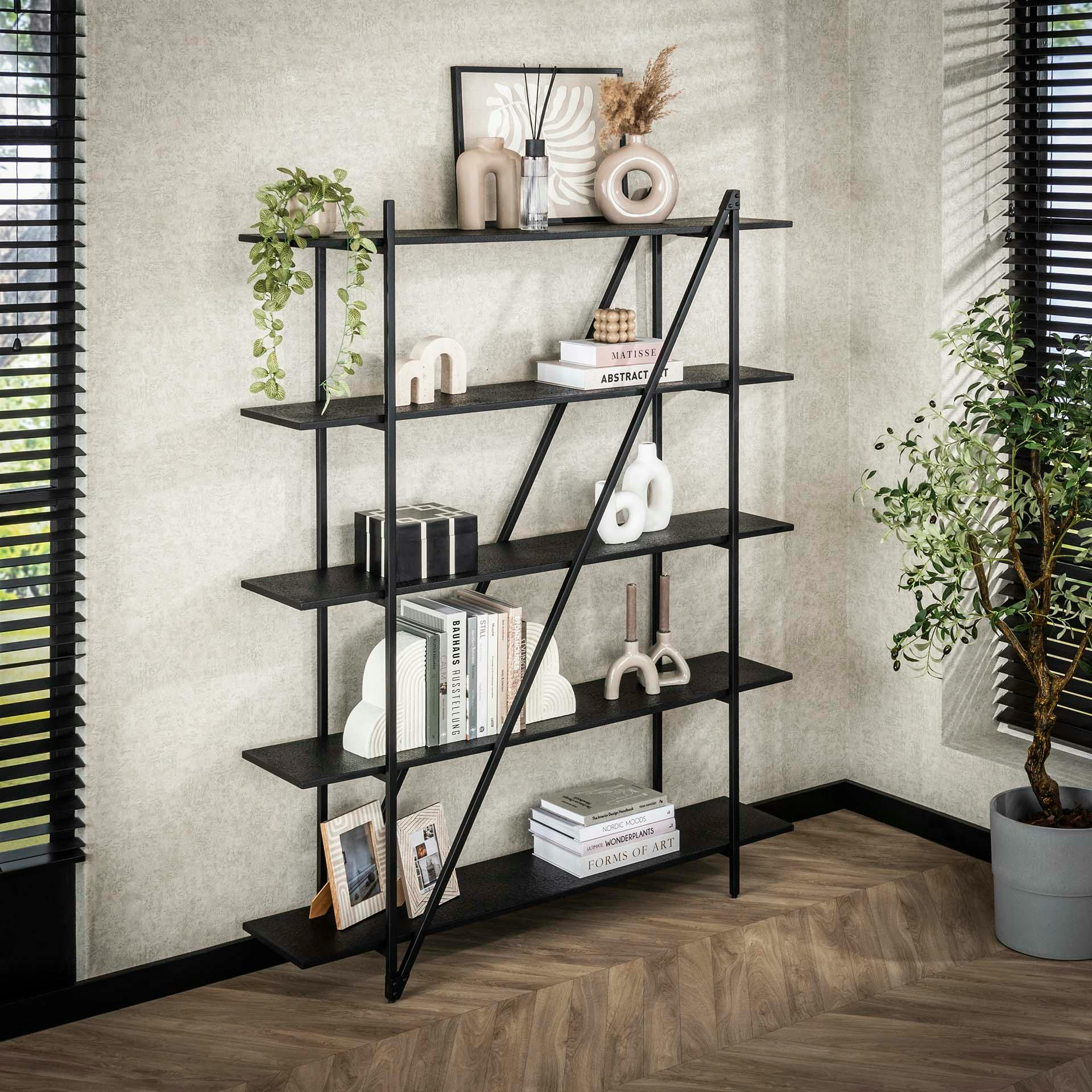 Etagère de salon moderne 5 plateaux RALF