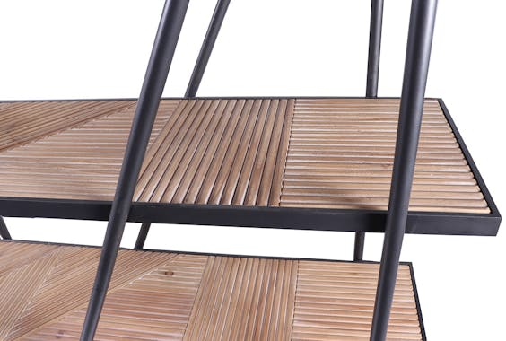 Etagère design 4 niveaux bois et métal ATELIER