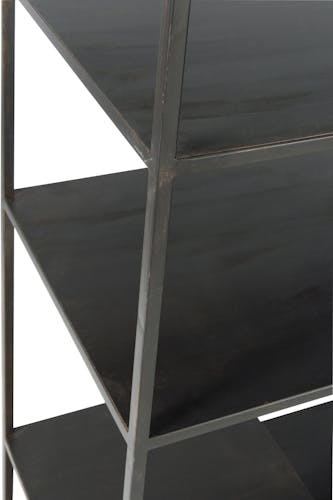 Etagère déstructurée 6 niveaux en métal noir 101x185cm ATELIER
