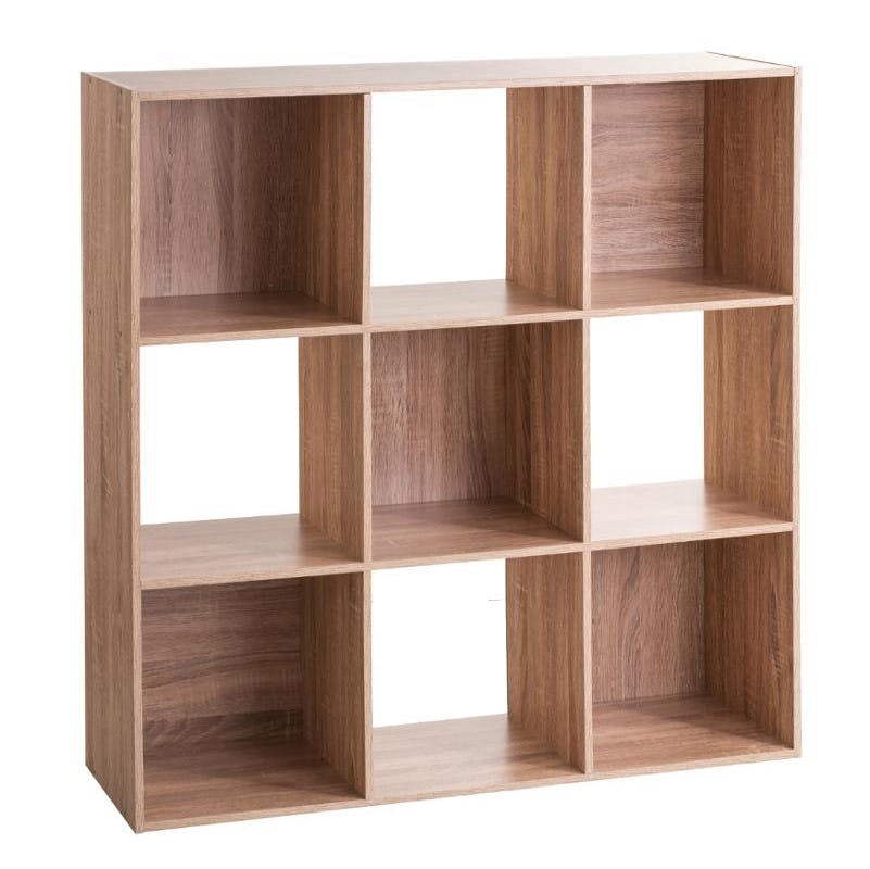 Etagère en bois naturel 9 casiers 100 cm