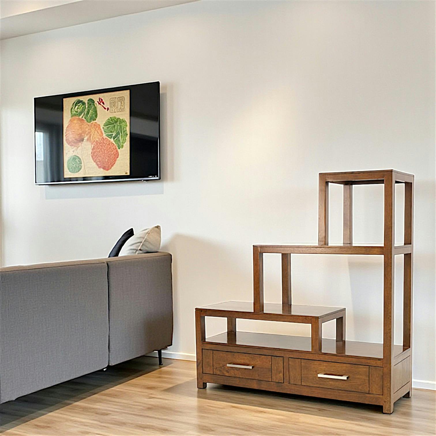 Etagère escalier 2 tiroirs ATTAN 112x35x115cm