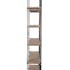 Etagère haute 5 niveaux bois et métal noir - 148x39x214cm