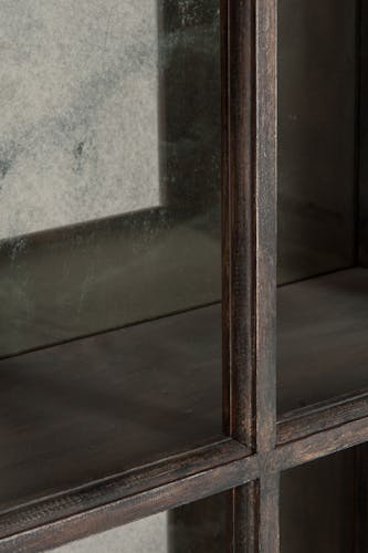 Etagère miroir en pin brun - 75x20x136cm