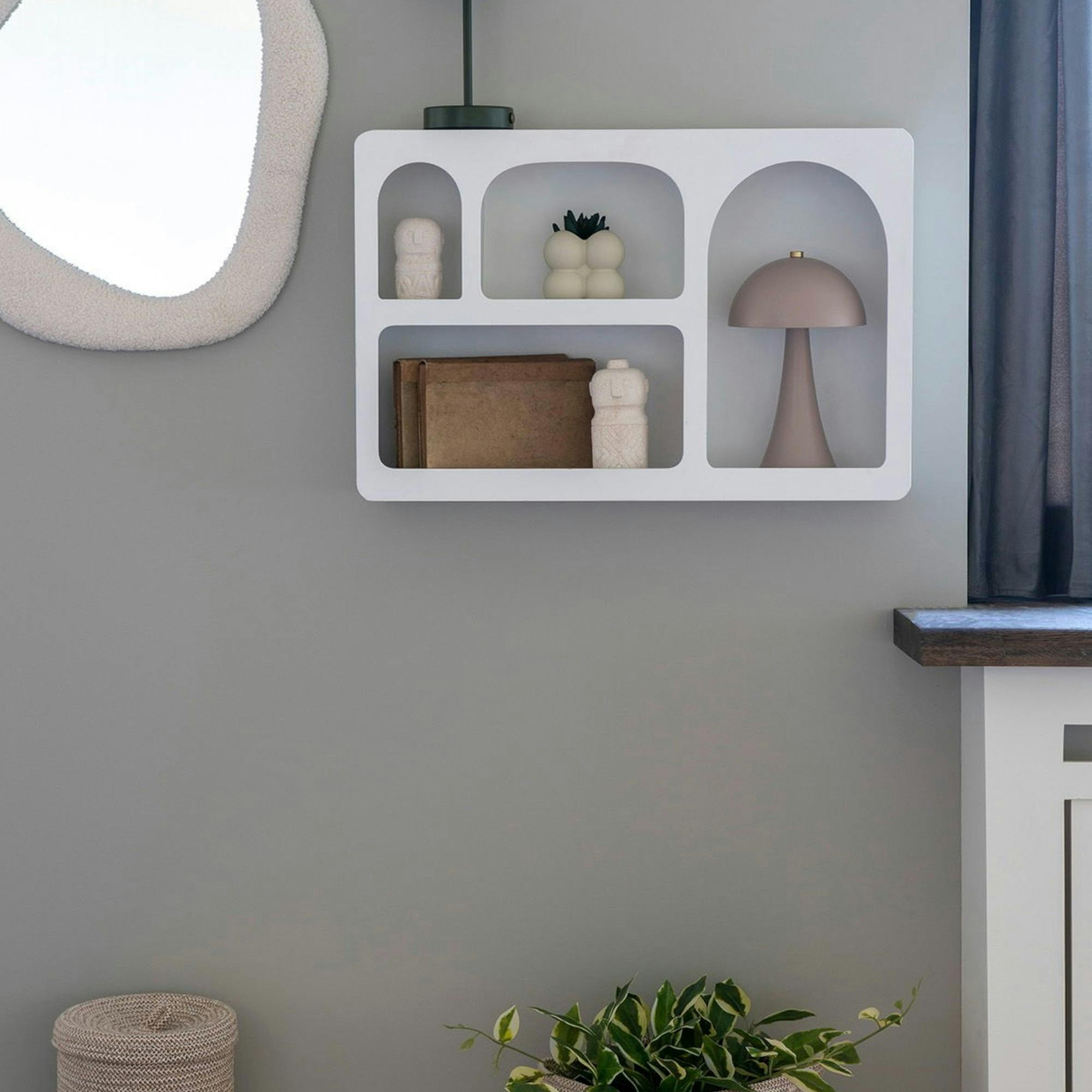 Etagère murale blanche, 4 niches TALLINN