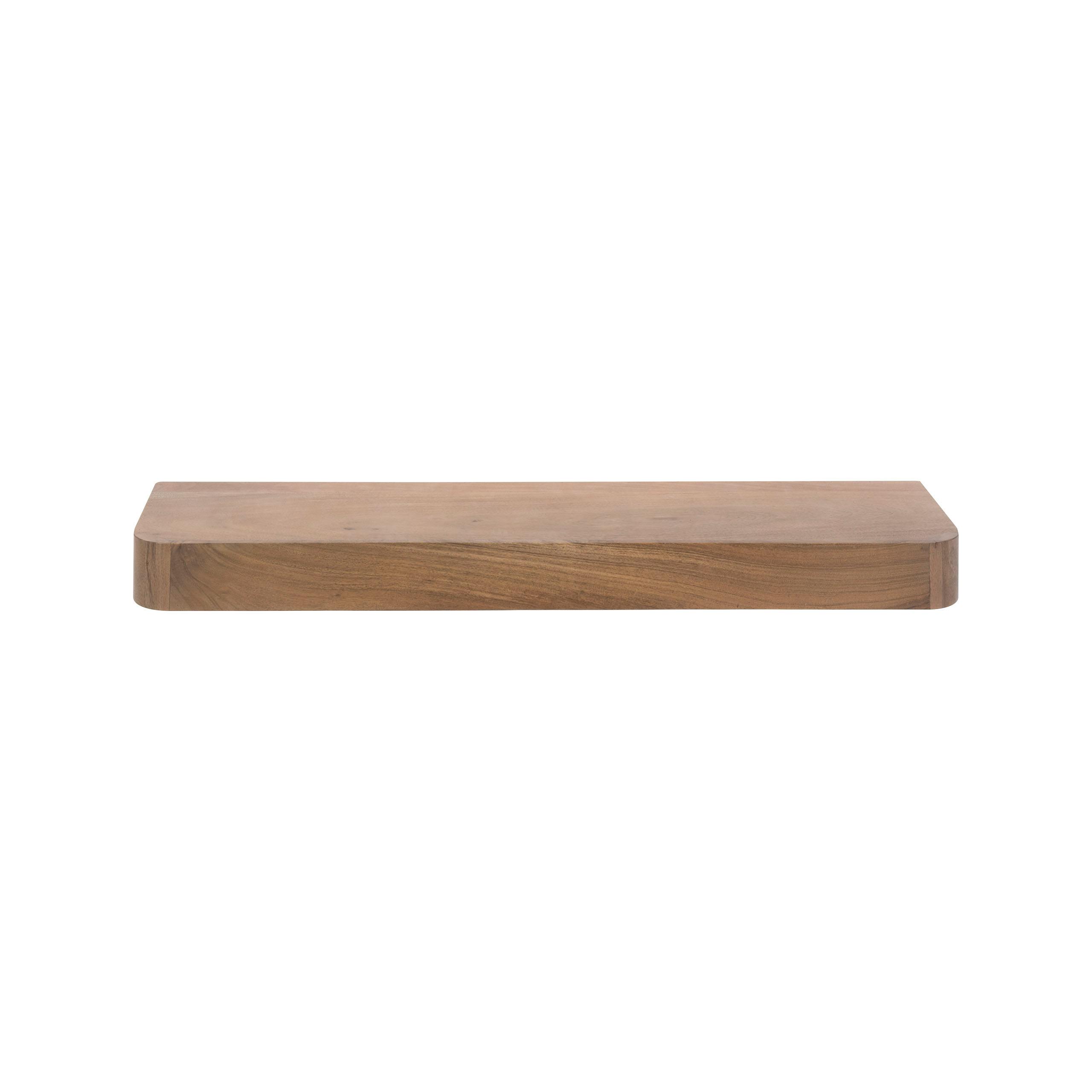 Etagère murale bois foncé plateau épais 100 cm NAKO