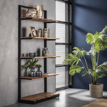 Etageres Murales Bois Metal Bambou Meubles De Salon Pier Import