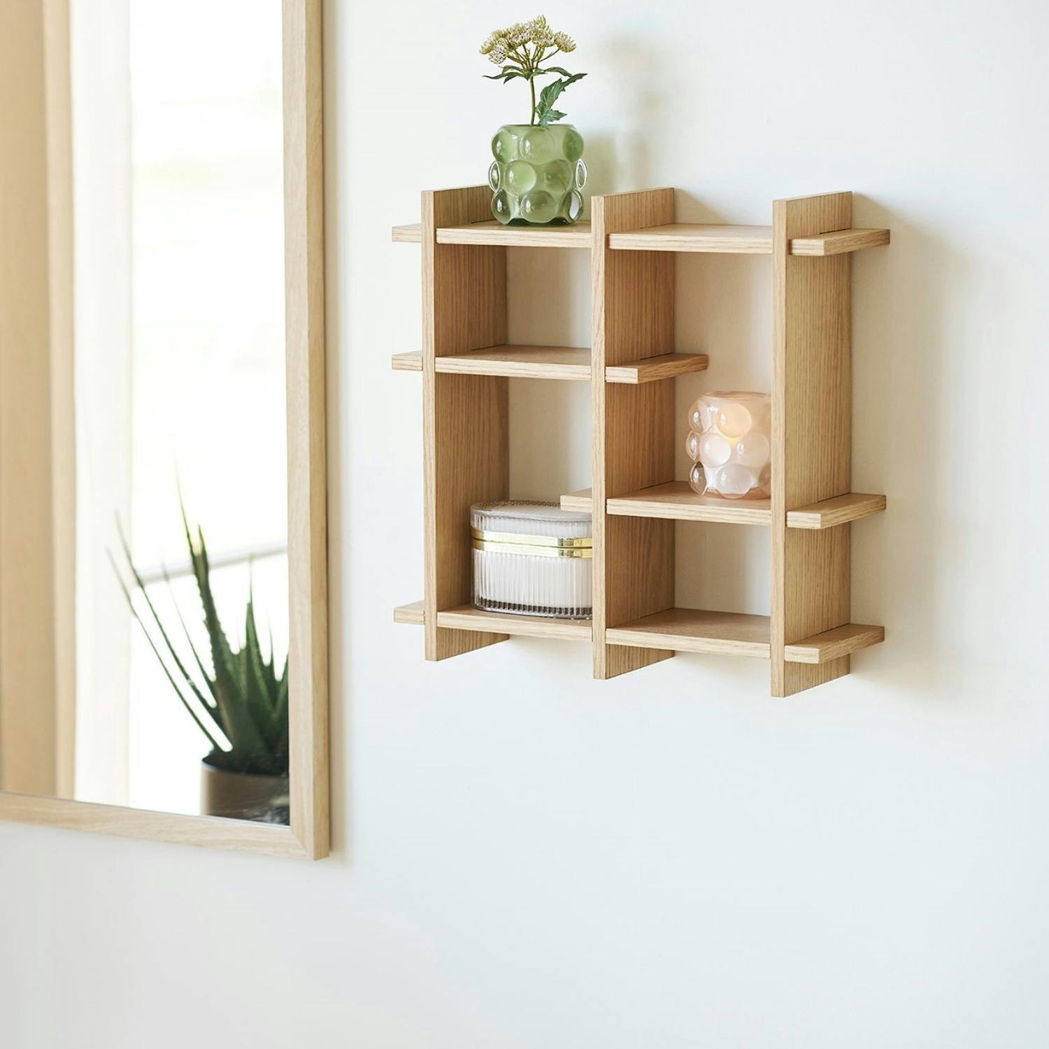 Etagère murale carrée design déstructuré 40 cm AMSTERDAM