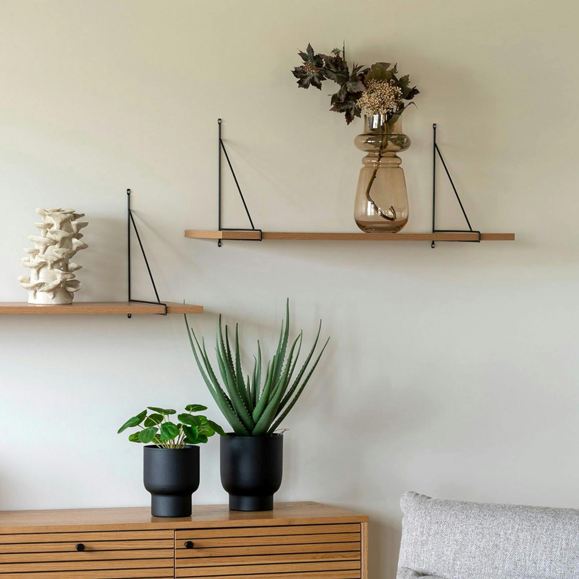 Etagère murale design effet bois 80 cm TALLINN