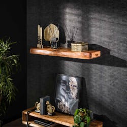 Étagère murale en bois d'acacia épais 1m MELBOURNE