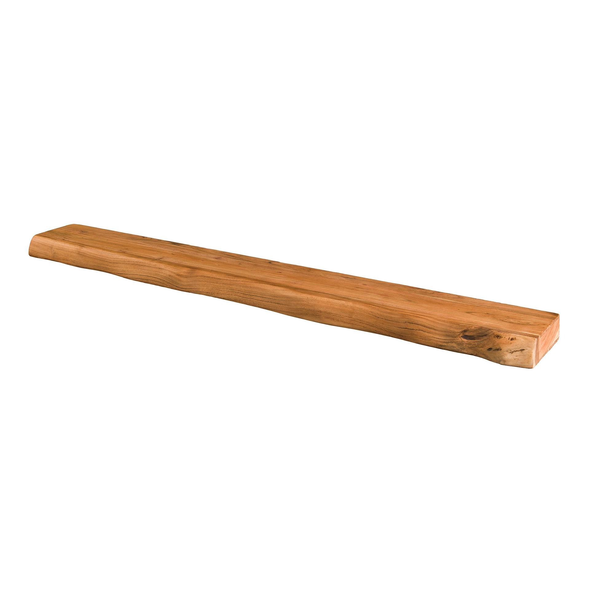 Étagère en Bois d'Acacia 2 portes sur structure d'acier noir