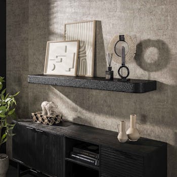 Etagère murale noire 150 cm TAJ