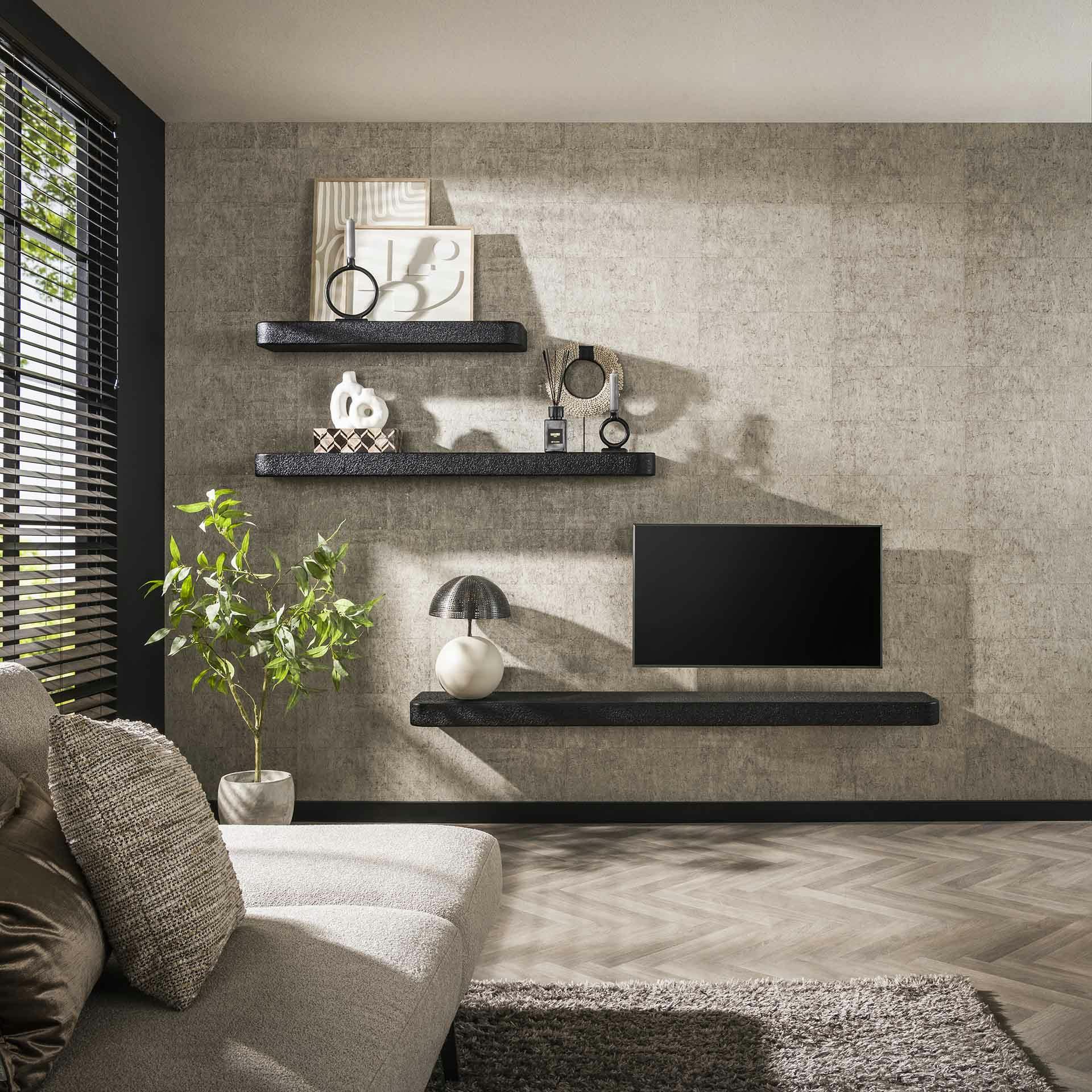 Etagere murale noire 150 cm TAJ Etageres murales Pier Import