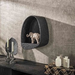 Etagère murale noire forme organique 46 cm TAJ