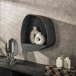 Etagère murale noire forme organique 48 cm TAJ