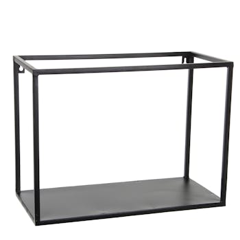 Etagère murale Parallèlépipède en métal noir 41x20x30cm
