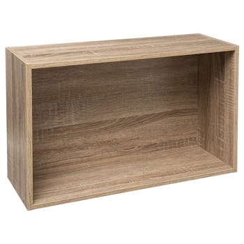 Etagère murale rectangulaire avec dos coloris bois naturel