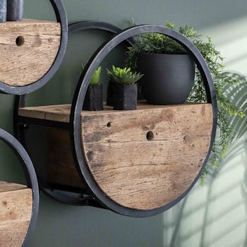 Etageres Murales Bois Metal Bambou Meubles De Salon Pier Import