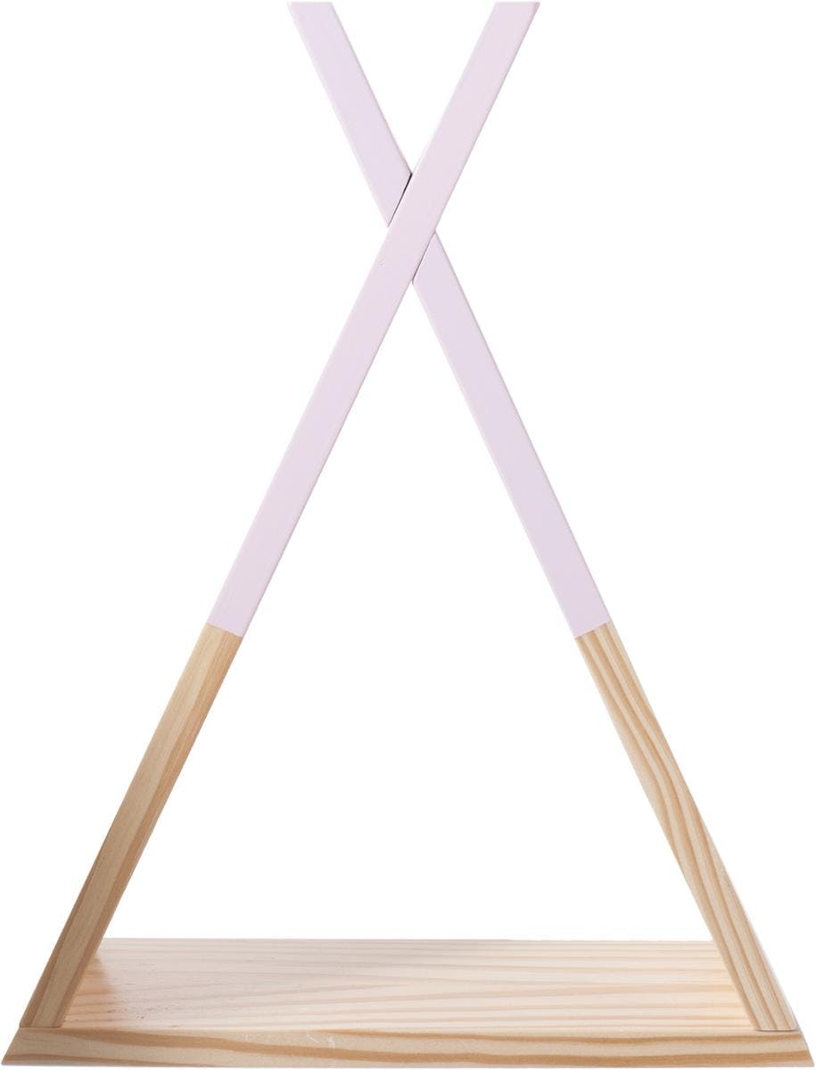 Etagère murale tipi bois rose