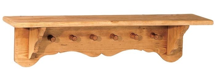 Etagère porte manteaux 89cm Pin ciré HANNOVER