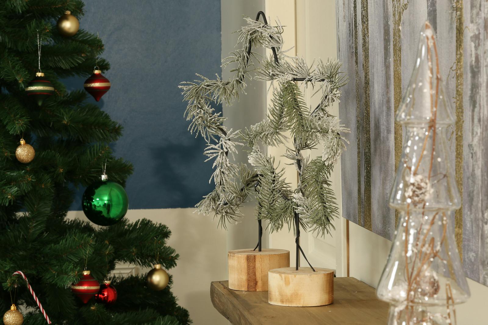 Décoration de Noël à poser étoile nature avec leds