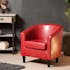 Fauteuil cabriolet BRITISH rouge