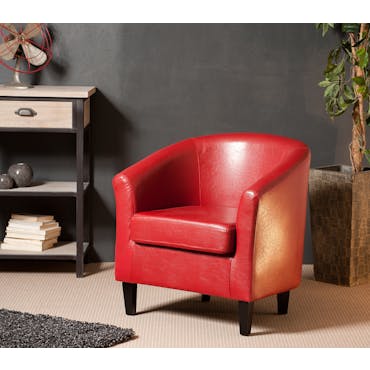  Fauteuil cabriolet BRITISH rouge