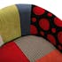 Fauteuil Cabriolet en tissu à motif Patchwork coloré 60x62x62cm BARCELONE