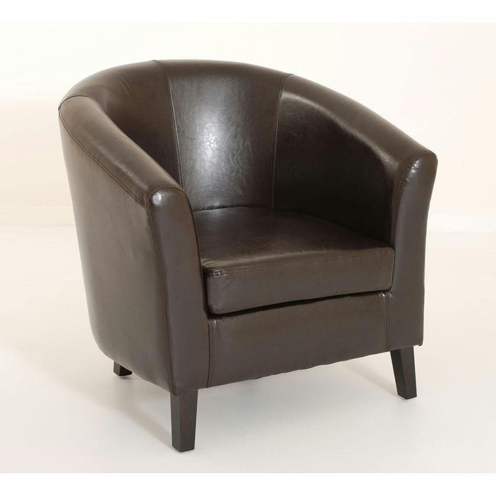 Fauteuil cabriolet PU chocolat BRITISH