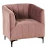Fauteuil cabriolet velours rose MALMOE