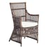 Fauteuil / Chaise de salle à manger en rotin accoudoirs coussin 56x103cm ROYAN