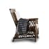 Fauteuil / Chaise de salle à manger en rotin motif croisé, coussin 70x94cm ROYAN