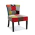Fauteuil / Chaise en tissu à motif Patchwork coloré 50x64x73cm BARCELONE