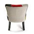 Fauteuil chaise en tissu Patchwork coloré et pieds bois 50x64x73cm EIDER