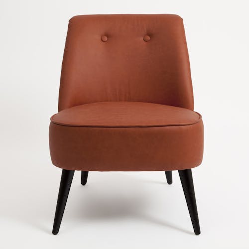 Fauteuil Club brique 72,5x57x70cm MAXIME