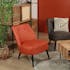 Fauteuil Club brique 72,5x57x70cm MAXIME