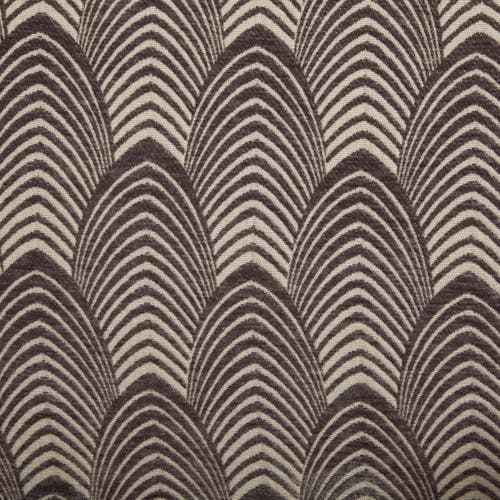 Fauteuil Club en tissu toucher doux gris motif "Art-Déco" 68x57x72cm BEAUX-ARTS