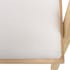 Fauteuil contemporain bois clair tissu blanc et cannage TIM