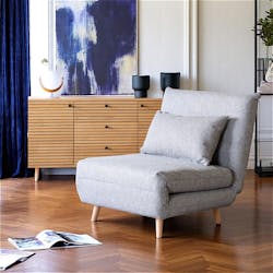Fauteuil convertible gris BERLIN