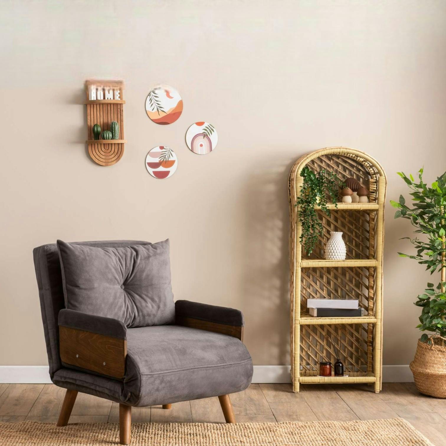 Fauteuil convertible gris orage 1 place couchage 190 cm LOJA