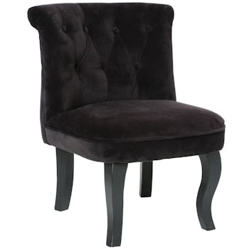 Fauteuil crapaud dossier capitonné tissu 50x56x63