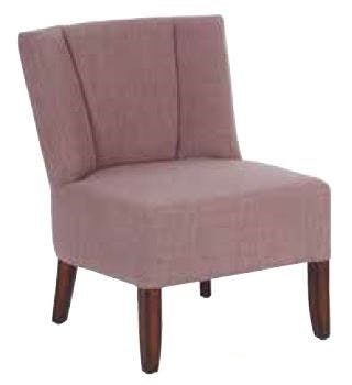 Fauteuil crapaud tissu gris et pieds cèdre 58x59x69cm CROC
