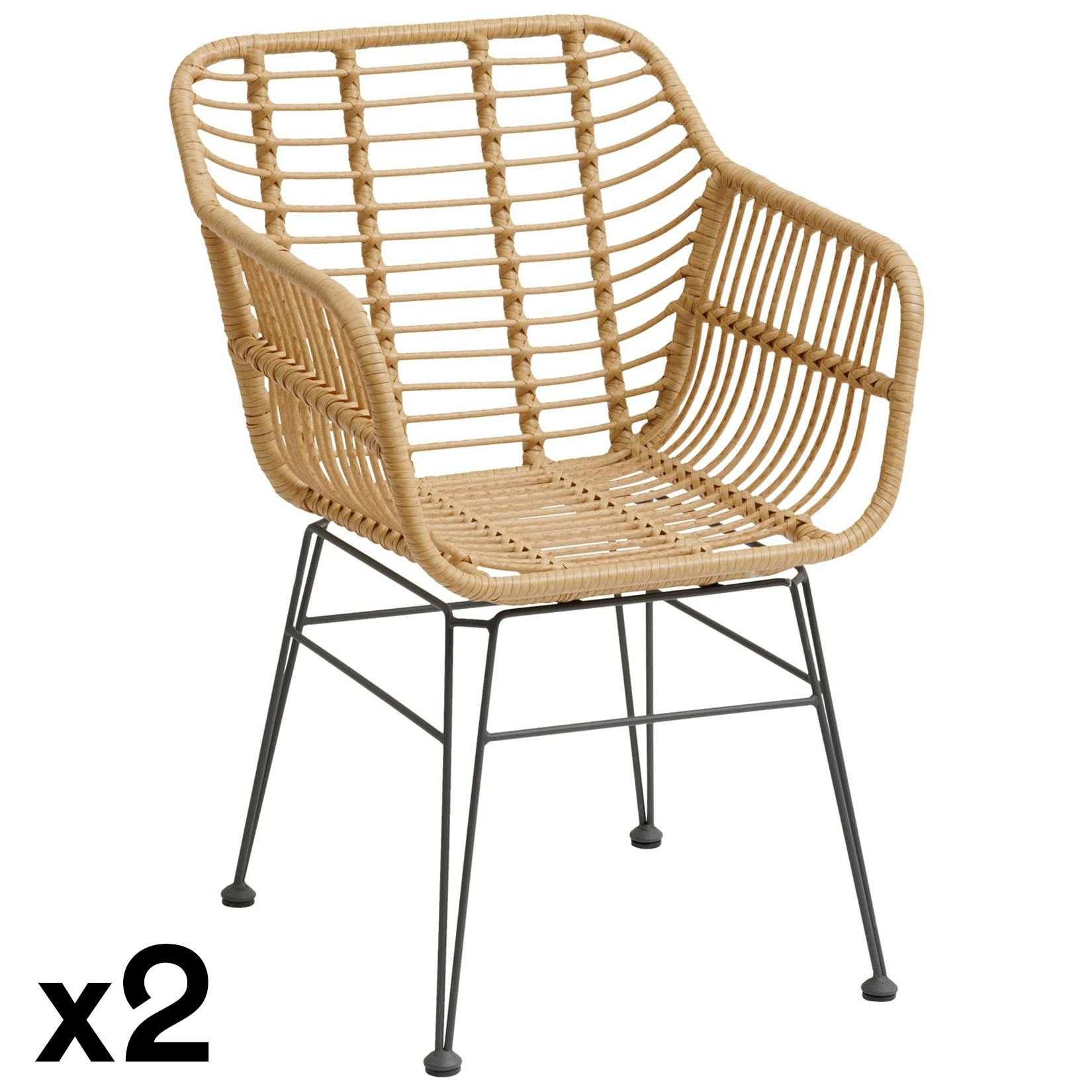 Fauteuil de jardin en rotin synthétique (lot 2) GRENADE