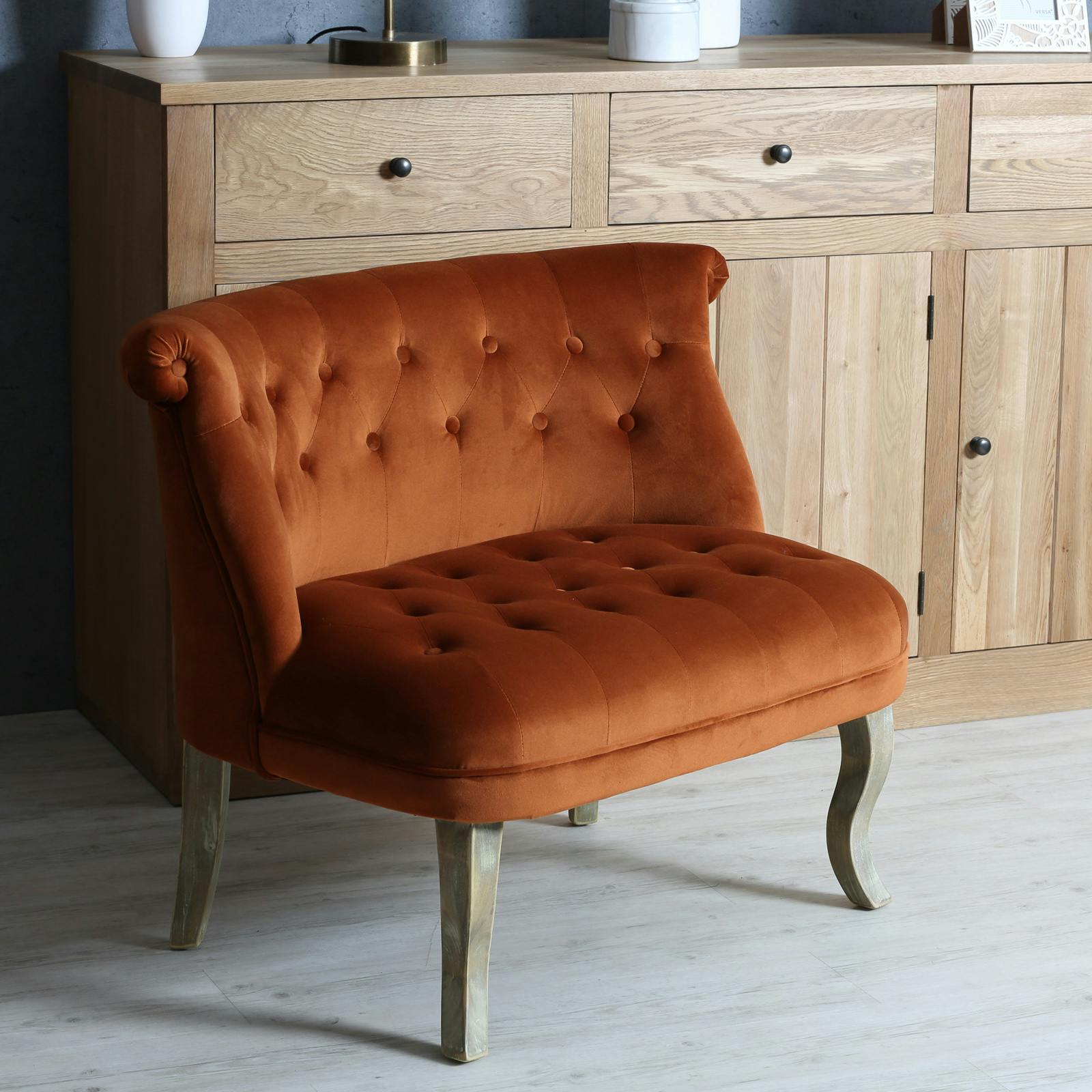 Fauteuil de salon rouille XL VARSOVIE