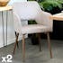 Fauteuil de table gris taupe (lot de 2)